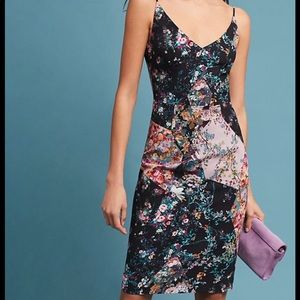 Black Halo floral cocktail dress